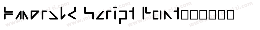 Emerald Script Font字体转换
